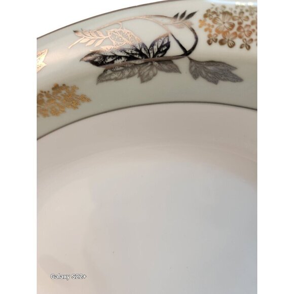 Noritake China 5487 Oval Dish With Floral Leaf Design Made In Japan Porcelain - Picture 5 of 9